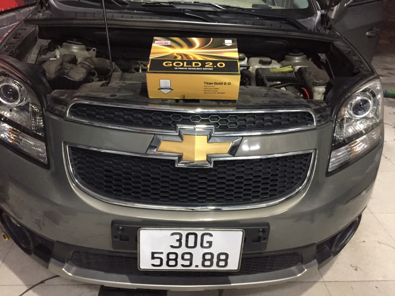 Độ đèn nâng cấp ánh sáng Nâng cấp ánh sáng bi Titan Gold 2.0 cho xe Chevrolet Orlando 